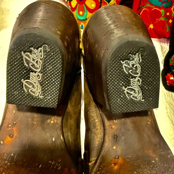 Dan Post Vintage Blue Bird Women's
DP3544 Chocolate Teal Snip Toe Boots - Picture 11 of 13